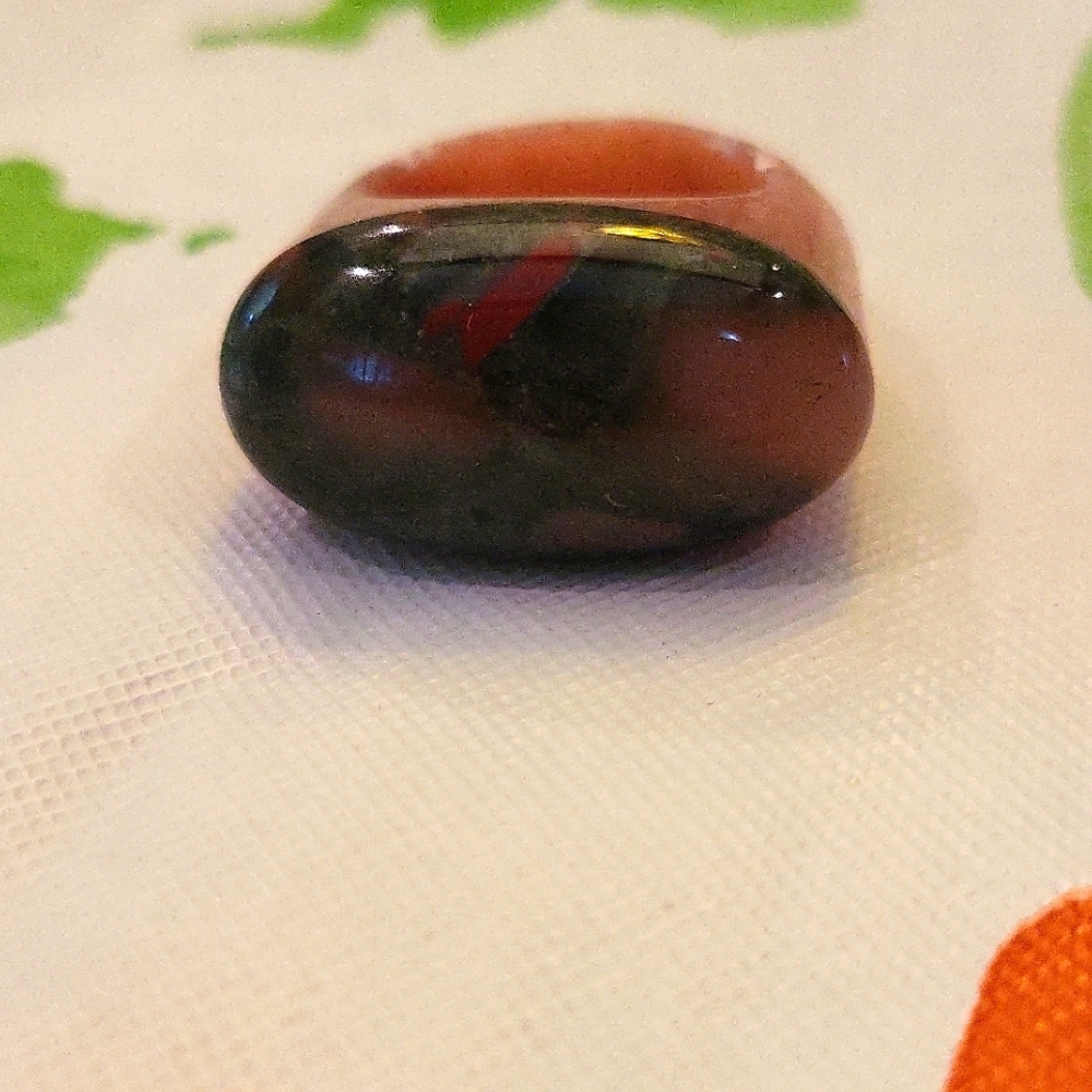 Size 10 Pink And Green Agate Ring